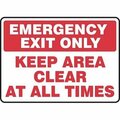 Accuform SAFETY SIGN EMERGENCY EXIT ONLY  MEXT567VP MEXT567VP